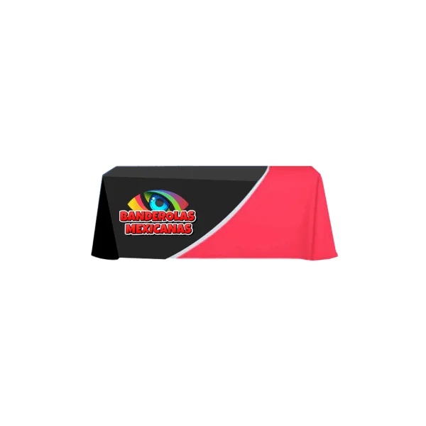 mantel para expos y eventos sublimado personalizado con logotipo